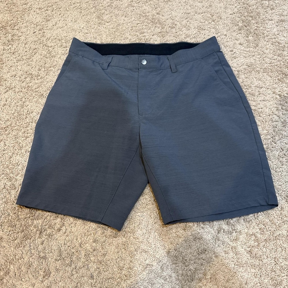 BYLT Mens 34 Gray Chino Shorts 10 Inch Inseam Stretch Performance Casual 6055